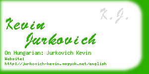 kevin jurkovich business card